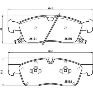 P37015_2.JPG Kit pastiglie freno, Freno a disco P 37 015 BREMBO per JEEP DODGE