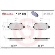 P37020_2.JPG Kit pastiglie freno, Freno a disco P 37 020 BREMBO per JEEP