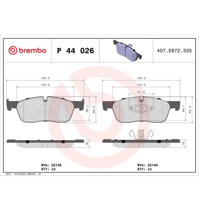 P44026_2.JPG Kit pastiglie freno, Freno a disco P 44 026 BREMBO per LAND ROVER JAGUAR