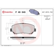 P49045_2.JPG Kit pastiglie freno, Freno a disco P 49 045 BREMBO per MAZDA