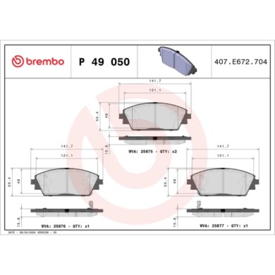 P49050_2.JPG Kit pastiglie freno, Freno a disco P 49 050 BREMBO per MAZDA