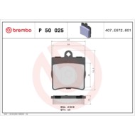P50025_2.JPG Kit pastiglie freno, Freno a disco P 50 025 BREMBO per MERCEDES-BENZ CHRYSLER