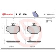 P50038_2.JPG Kit pastiglie freno, Freno a disco P 50 038 BREMBO per SMART
