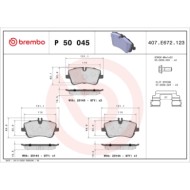 P50045_2.JPG Kit pastiglie freno, Freno a disco P 50 045 BREMBO per MERCEDES-BENZ