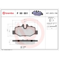 P50051_2.JPG Kit pastiglie freno, Freno a disco P 50 051 BREMBO per MERCEDES-BENZ