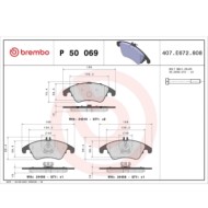 P50069_2.JPG Kit pastiglie freno, Freno a disco P 50 069 BREMBO per MERCEDES-BENZ