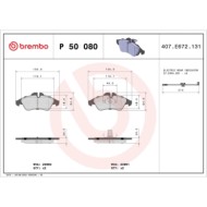 P50080_2.JPG Kit pastiglie freno, Freno a disco P 50 080 BREMBO per VW MERCEDES-BENZ
