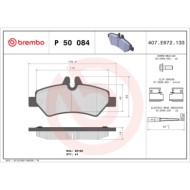 P50084_2.JPG Kit pastiglie freno, Freno a disco P 50 084 BREMBO per VW MERCEDES-BENZ