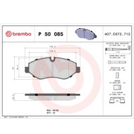 P50085_2.JPG Kit pastiglie freno, Freno a disco P 50 085 BREMBO per VW MERCEDES-BENZ
