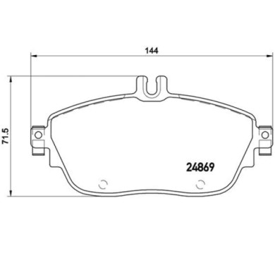 P50093X_2.JPG Kit pastiglie freno, Freno a disco P 50 093X BREMBO per MERCEDES-BENZ INFINITI