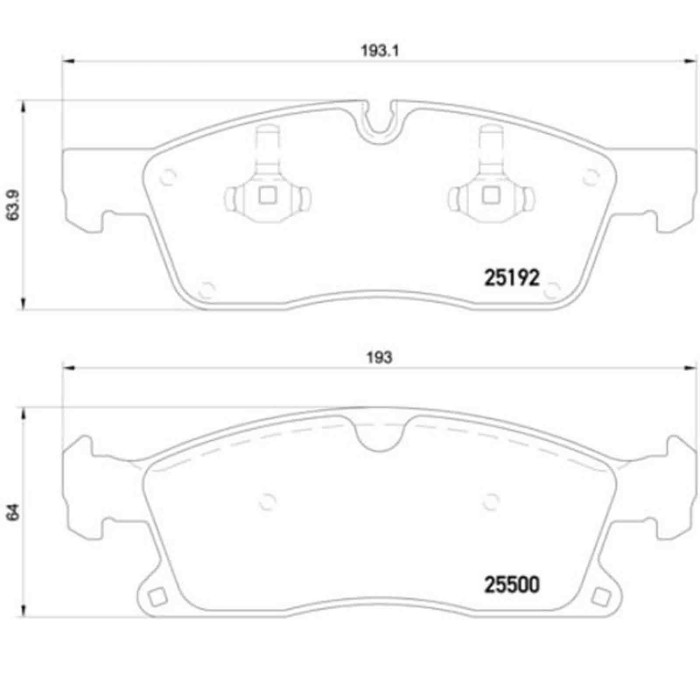 P50109_2.JPG Kit pastiglie freno, Freno a disco P 50 109 BREMBO per MERCEDES-BENZ