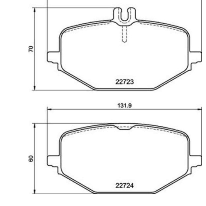 P50161_2.JPG Kit pastiglie freno, Freno a disco P 50 161 BREMBO per MERCEDES-BENZ