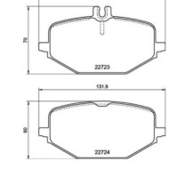 P50161_2.JPG Kit pastiglie freno, Freno a disco P 50 161 BREMBO per MERCEDES-BENZ