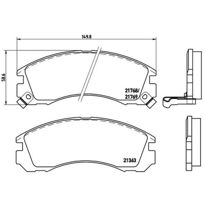 P54017_2.JPG Kit pastiglie freno, Freno a disco P 54 017 BREMBO per CITROEN MITSUBISHI