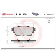P54063_2.JPG Kit pastiglie freno, Freno a disco P 54 063 BREMBO per MITSUBISHI