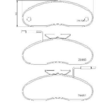 P56019_2.JPG Kit pastiglie freno, Freno a disco P 56 019 BREMBO per NISSAN