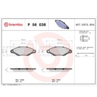 P56038_2.JPG Kit pastiglie freno, Freno a disco P 56 038 BREMBO per RENAULT NISSAN