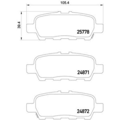 P56087_2.JPG Kit pastiglie freno, Freno a disco P 56 087 BREMBO per NISSAN