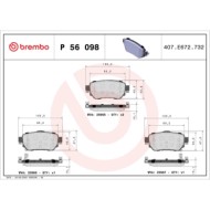P56098_2.JPG Kit pastiglie freno, Freno a disco P 56 098 BREMBO per RENAULT NISSAN