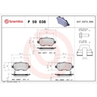 P59038_2.JPG Kit pastiglie freno, Freno a disco P 59 038 BREMBO per OPEL CHEVROLET KIA