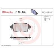 P59040_2.JPG Kit pastiglie freno, Freno a disco P 59 040 BREMBO per RENAULT OPEL NISSAN
