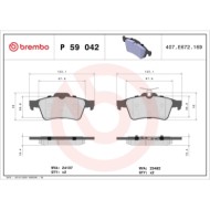 P59042_2.JPG Kit pastiglie freno, Freno a disco P 59 042 BREMBO per RENAULT CITROEN FORD OPEL