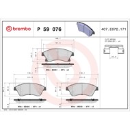 P59076_2.JPG Kit pastiglie freno, Freno a disco P 59 076 BREMBO per OPEL CHEVROLET