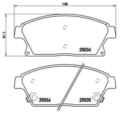 P59077_2.JPG Kit pastiglie freno, Freno a disco P 59 077 BREMBO per OPEL CHEVROLET CADILLAC