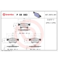 P59083_2.JPG Kit pastiglie freno, Freno a disco P 59 083 BREMBO per OPEL
