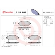 P59088_2.JPG Kit pastiglie freno, Freno a disco P 59 088 BREMBO per OPEL