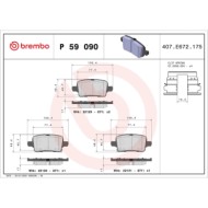 P59090_2.JPG Kit pastiglie freno, Freno a disco P 59 090 BREMBO per OPEL
