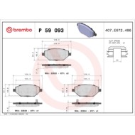 P59093_2.JPG Kit pastiglie freno, Freno a disco P 59 093 BREMBO per OPEL