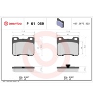 P61059_2.JPG Kit pastiglie freno, Freno a disco P 61 059 BREMBO per CITROEN