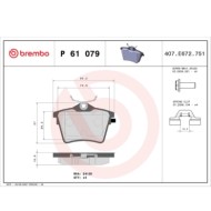 P61079_2.JPG Kit pastiglie freno, Freno a disco P 61 079 BREMBO per PEUGEOT CITROEN