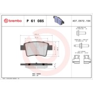 P61085_2.JPG Kit pastiglie freno, Freno a disco P 61 085 BREMBO per CITROEN