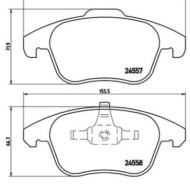 P61086_2.JPG Kit pastiglie freno, Freno a disco P 61 086 BREMBO per PEUGEOT CITROEN OPEL DS