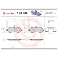 P61096_2.JPG Kit pastiglie freno, Freno a disco P 61 096 BREMBO per PEUGEOT CITROEN TOYOTA