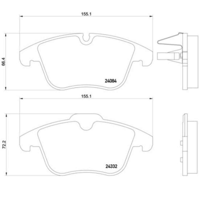 P61106_2.JPG Kit pastiglie freno, Freno a disco P 61 106 BREMBO per PEUGEOT CITROEN