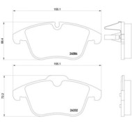 P61106_2.JPG Kit pastiglie freno, Freno a disco P 61 106 BREMBO per PEUGEOT CITROEN