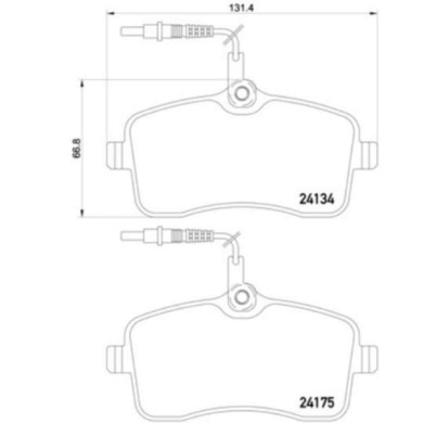 P61109_2.JPG Kit pastiglie freno, Freno a disco P 61 109 BREMBO per PEUGEOT