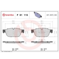 P61115_2.JPG Kit pastiglie freno, Freno a disco P 61 115 BREMBO per PEUGEOT CITROEN DS