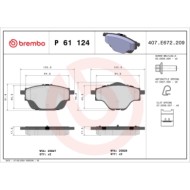 P61124_2.JPG Kit pastiglie freno, Freno a disco P 61 124 BREMBO per PEUGEOT CITROEN OPEL DS