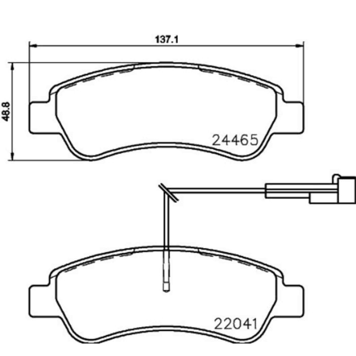 P61125_2.JPG Kit pastiglie freno, Freno a disco P 61 125 BREMBO per PEUGEOT CITROEN VW FORD