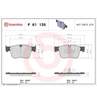 P61135_2.JPG Kit pastiglie freno, Freno a disco P 61 135 BREMBO per PEUGEOT CITROEN TOYOTA DS