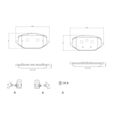 NEUTRO.jpg Kit pastiglie freno, Freno a disco P 61 142 BREMBO per PEUGEOT CITROEN OPEL FIAT