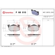 P68010_2.JPG Kit pastiglie freno, Freno a disco P 68 010 BREMBO per RENAULT PEUGEOT CITROEN
