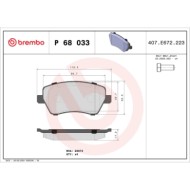 P68033_2.JPG Kit pastiglie freno, Freno a disco P 68 033 BREMBO per RENAULT MERCEDES-BENZ