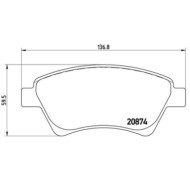 P68034_2.JPG Kit pastiglie freno, Freno a disco P 68 034 BREMBO per RENAULT