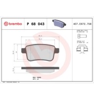 P68043_2.JPG Kit pastiglie freno, Freno a disco P 68 043 BREMBO per RENAULT