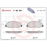 P68061_2.JPG Kit pastiglie freno, Freno a disco P 68 061 BREMBO per RENAULT OPEL NISSAN